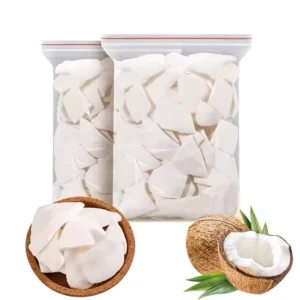Coconut Chunks- close-up detail showing texture
